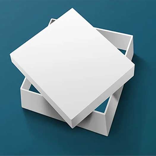 White Telescoping Rigid Boxes